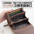 CHENSON真皮 8卡2鈔 磁扣開口零錢夾(W26255)_3