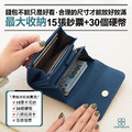 CHENSON真皮 8卡2鈔 磁扣開口零錢夾(W26255)_2