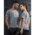 【現貨】陽離子吸濕排汗情侶款運動短袖-灰XS_2