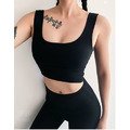 【零碼現貨】TIZ簡約U型背心式運動內衣-黑M*2_5