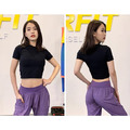 Yoly短版修身運動短袖_8
