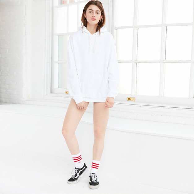 運動休閒連帽T衛衣 (象牙白)