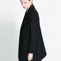 基本款毛呢中長版風衣外套 (4色)_1