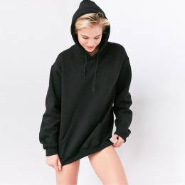 運動休閒連帽T衛衣 (時尚黑)