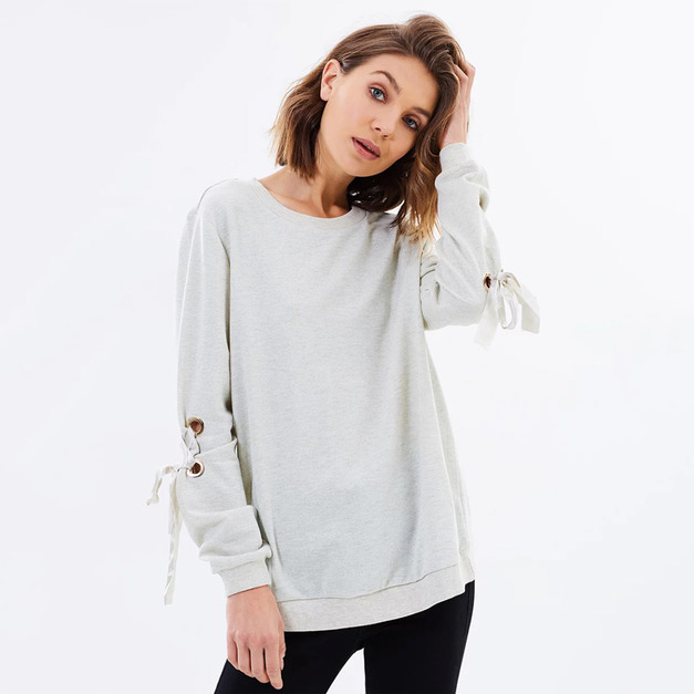 個性綁帶 袖口繫帶休閒運動風上衣