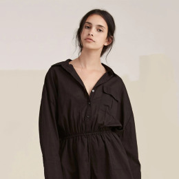 顯瘦繫腰 襯衫式百搭連身短褲