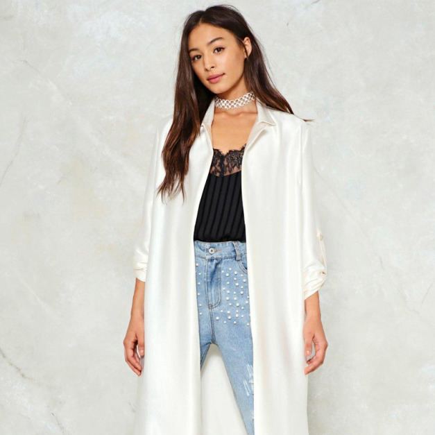 街頭飄逸感 開衫襯衫式外套