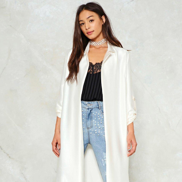 街頭飄逸感 開衫襯衫式外套