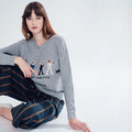 個性字母可愛圖案休閒灰色女毛衣_2