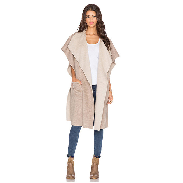 翻領荷葉邊 街頭百搭長版短袖風衣