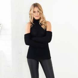 經典百搭 高領套頭挖肩毛衣 (6色)