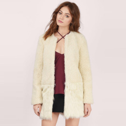 獨特風 下擺拼接百搭毛絨外套大衣