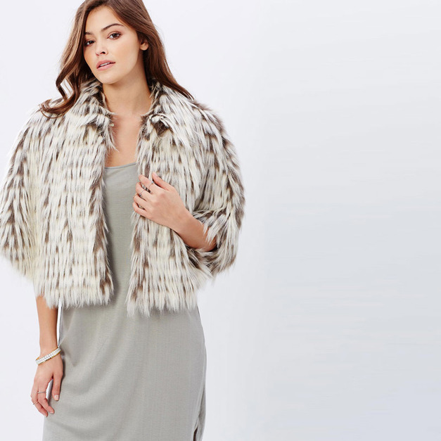 時尚性感 百搭斗篷式皮草外套