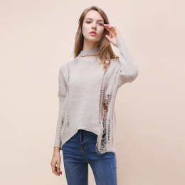 個性風格 破洞鏤空款針織毛衣