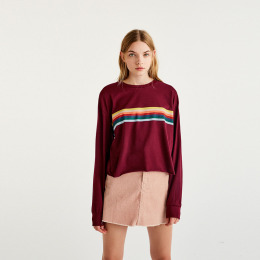 清新彩虹 百搭寬鬆長袖T恤 (3色)