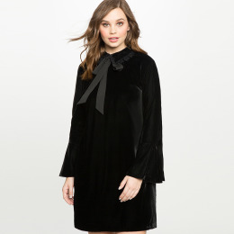 【大尺碼】氣質甜美 荷葉袖簡約洋裝