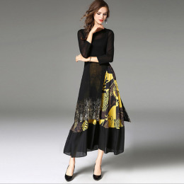 修身性感 針織開叉A字大擺洋裝