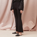 歐美街頭 高腰微喇叭開叉長褲_2