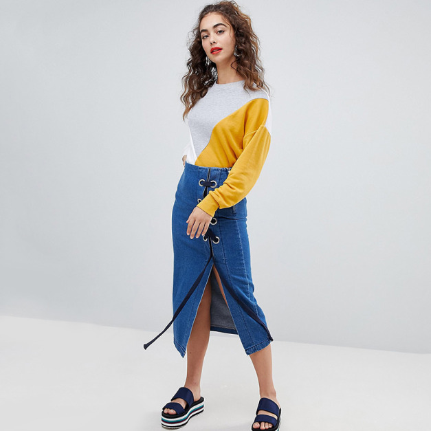 撞色拼接 簡約百搭圓領套頭衛衣