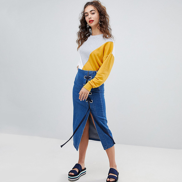 撞色拼接 簡約百搭圓領套頭衛衣