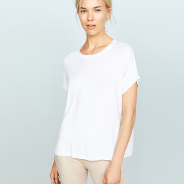 百搭款 街頭飄逸感後背鏤空開叉短T