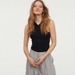 修身穿搭 簡約工字V領背心