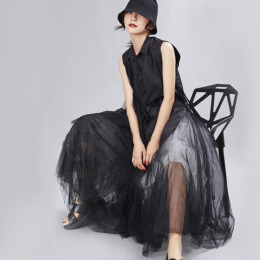 多穿法 仙女性格風不規則網紗連身套裝