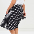 【大尺碼】OL簡約 點點印花設計半身裙_2