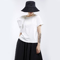 超獨特時尚感 不對稱蓬蓬袖棉T上衣 (2色)_1