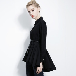 法式素色襯衫設計感小眾氣質收腰上身襯衫