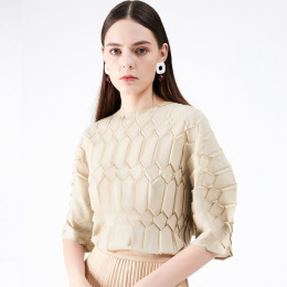 大碼棉花糖女孩短袖寬鬆款圓領上身打底T恤時尚壓褶