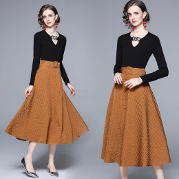 氣質名媛套裝洋氣高級感打底衫半身裙兩件式