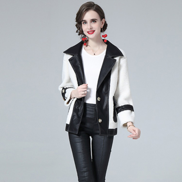 加厚羊羔毛外套短版小個子冬季棉衣寬鬆顯瘦棉服