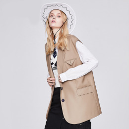 西裝馬甲外套女吸睛廓形感休閒時尚西服背心