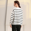 毛衣條紋牛絨毛衫寬鬆森系針織衫上衣_2