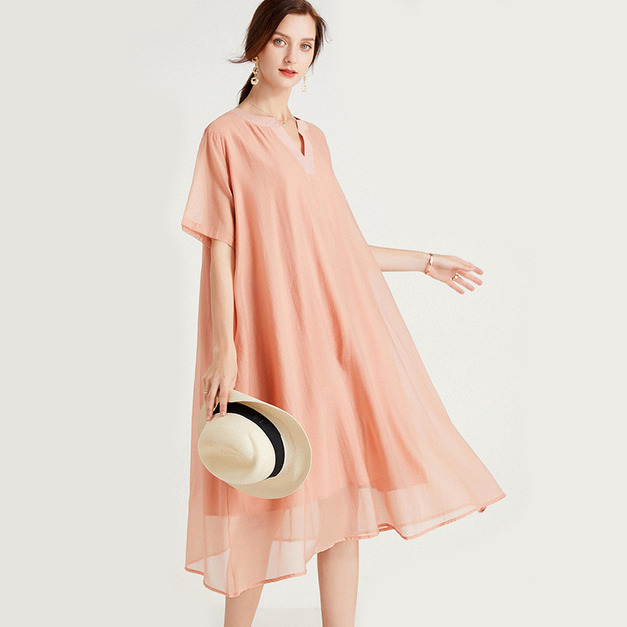 棉花糖女孩大碼減齡顯瘦中長版洋氣顯瘦洋裝