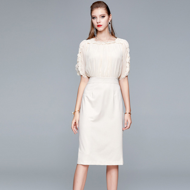 歐美遮肚子顯瘦溫柔風氣質收腰包臀裙子