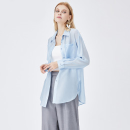 防曬薄襯衫女士寬鬆設計感小眾輕熟感外套