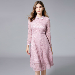 歐美蕾絲洋裝中長版棉花糖女孩裙