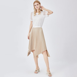 時尚高腰顯瘦百褶裙中長版半身裙a字裙