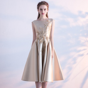 端莊優雅中長版聚會尾牙顯瘦小禮服