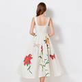小眾設計繫帶蝴蝶花朵刺繡印花吊帶修身高腰裙_2