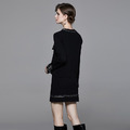 時尚名媛氣質針織套裝單排扣開衫+包臀短裙兩件式_2