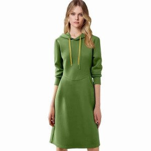 連帽衛衣裙收腰顯瘦休閒氣質洋裝