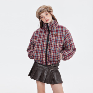 兩面穿棉衣加厚立領麵包服寬鬆棉服短外套