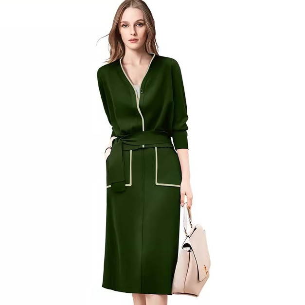 氣質時尚套裝搭配一整套裙子兩件式