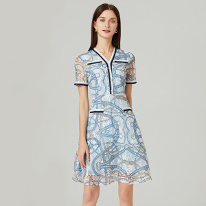 法式小眾蕾絲棉花糖女孩A字休閒百搭裙