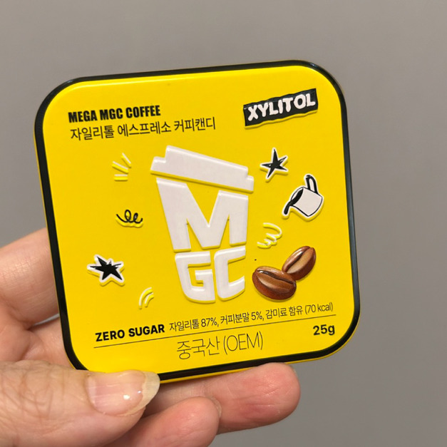 韓國 MEGA COFFEE Espresso 無糖咖啡木糖醇糖｜單盒入