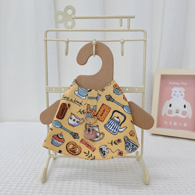 牧草圓又圓 | 老奶奶手作牽繩衣 ─ 貴婦午茶 粉色包包吊飾 (附牽繩)