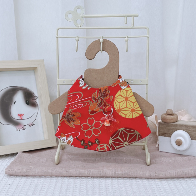 牧草圓又圓 | 老奶奶手作牽繩衣 ─ 福氣金魚(紅) (附牽繩)